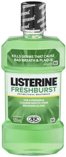 Listerine Freshburst or Freshburst Zero Mouthwash 500mL