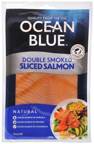 Ocean Blue Double Smoked Salmon 100g