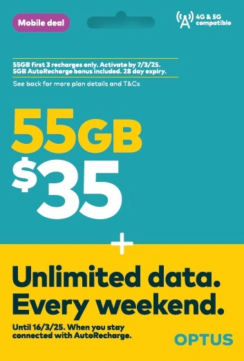 Optus $35 Prepaid SIM Starter Kit