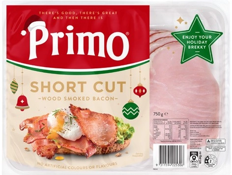 Primo Rindless Short Cut Bacon 750g