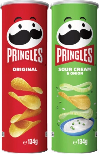 Pringles Potato Crisps 118g-134g