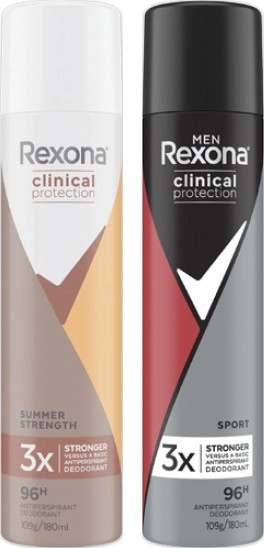 Rexona Clinical Protection Antiperspirant Aerosol Deodorant 180mL