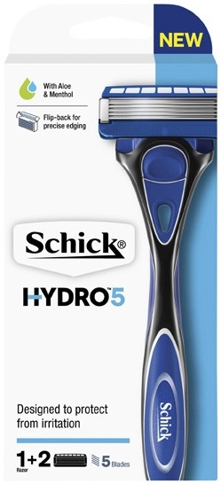 Schick Hydro 5 Razor Kit with 2 Refill Blades 1 Pack