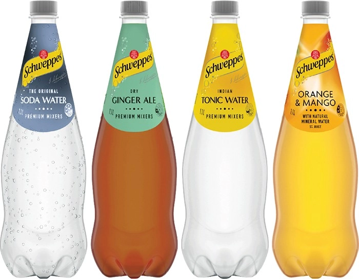 Schweppes Mixers, Soft Drink or Mineral Water 1.1 Litre