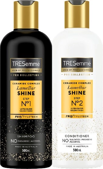 Tresemmé Pro Collection Lamellar Shine Shampoo or Conditioner 500mL