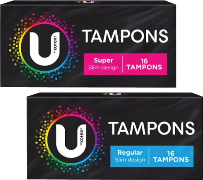 U By Kotex Tampons Regular or Super 16 Pack