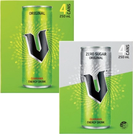 V Energy Drink 4x250mL