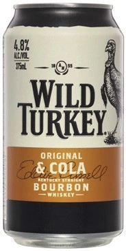 Wild Turkey & Cola Cans 10x375mL