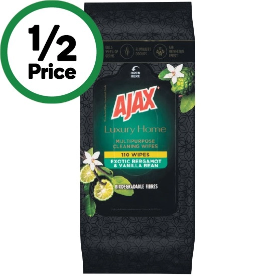 Ajax Luxury Home Cleaning Wipes Pk 110