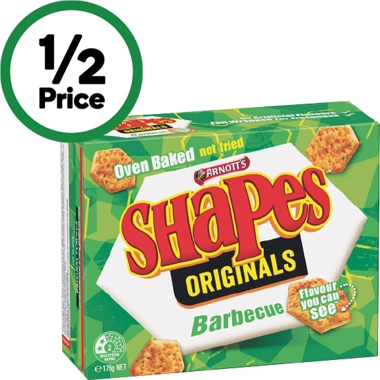 Arnott’s Shapes 160-190g or Shapes Fully Loaded 130g