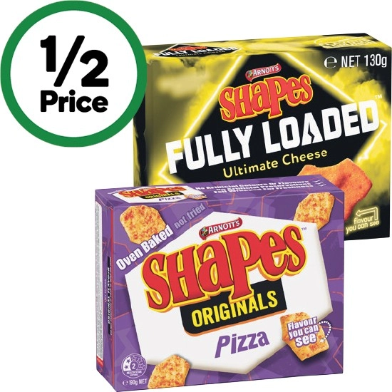 Arnott’s Shapes 160-190g or Shapes Fully Loaded 130g