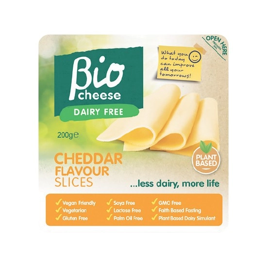 Bio Cheese Cheddar Slices 200g