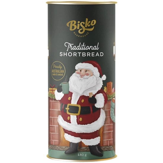 Bisko Shortbread Christmas Tubes 180g