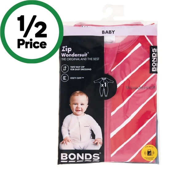 Bonds Zippy Wondersuit Assorted Pk 1