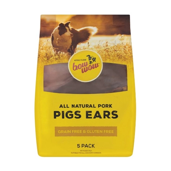 Bow Wow Pigs Ears Dog Treats Pk 5