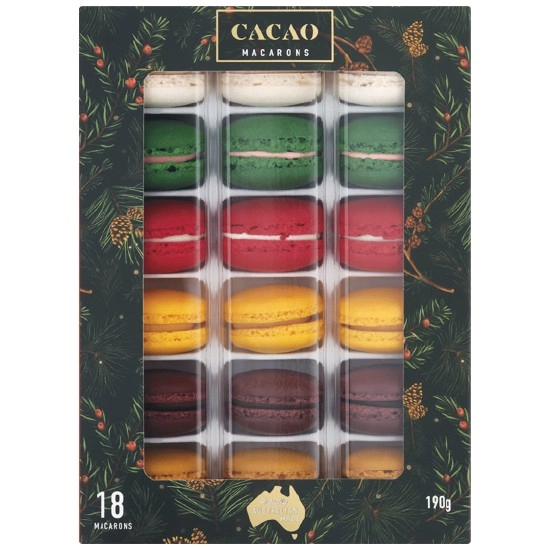 Cacao Macarons Pk 18