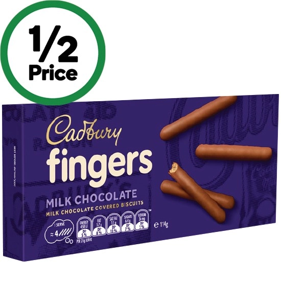 Cadbury Fingers Milk Chocolate Biscuits 114g