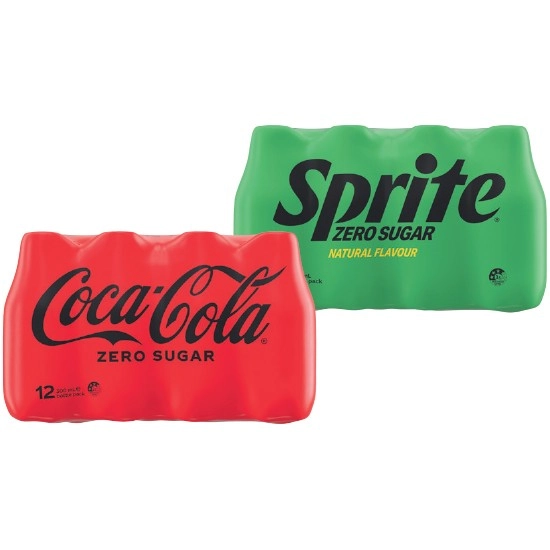 Coca-Cola Classic or Zero Sugar, Fanta Zero Sugar, Sprite Zero Sugar or Coke Vanilla Zero Sugar Soft Drink Varieties 12 x 300ml