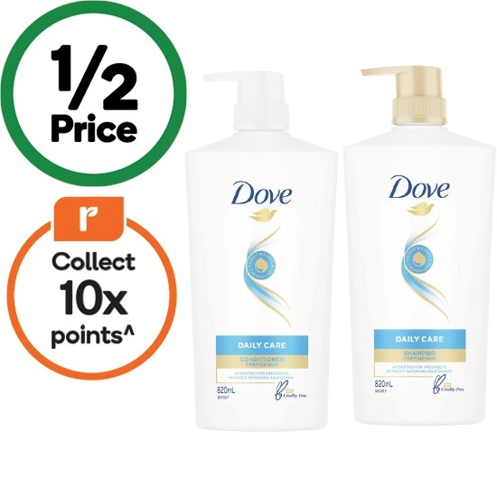 Dove Shampoo or Conditioner 820ml