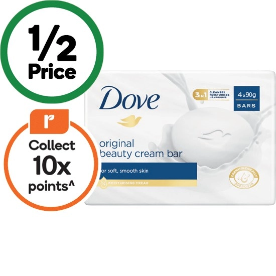 Dove Soap Bars 90g x Pk 4