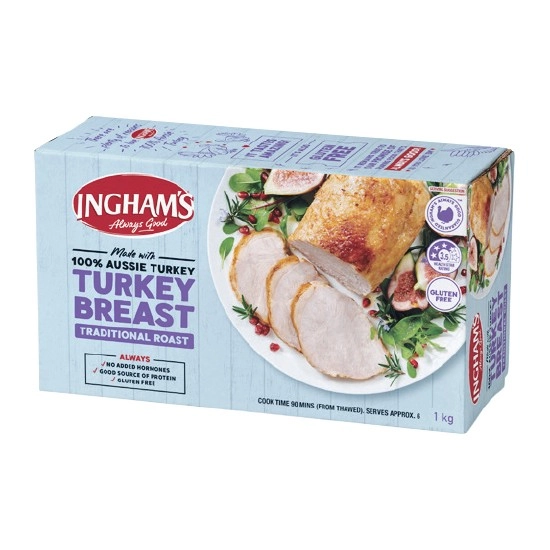 Ingham’s Traditional Turkey Breast Roast 1 kg – From the Freezer