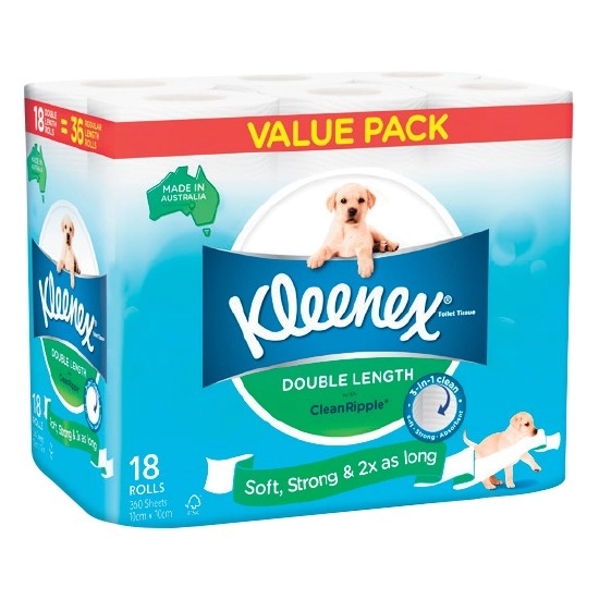 Kleenex Double Length Toilet Tissue Pk 18