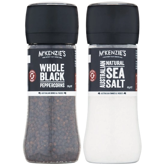 McKenzie’s Salt or Pepper Grinders 200-410g