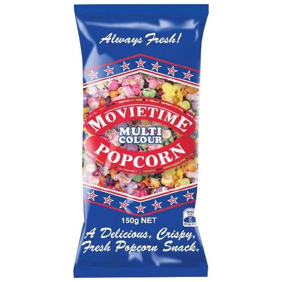 Movietime Popcorn Bag Multi Coloured 150g