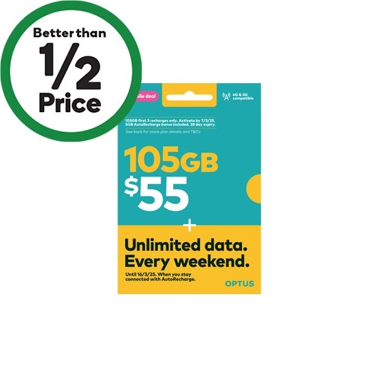 Optus $55 Prepaid SIM Starter Kit^