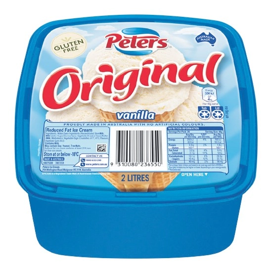 Peters Original Vanilla Ice Cream 2 Litre – From the Freezer