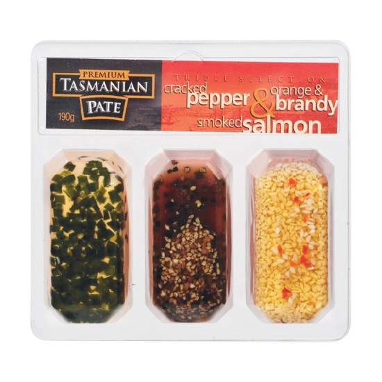 Tasmanian Pate Cracked Pepper, Smoked Salmon & Orange Brandy 190g – From the Fridge