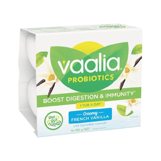 Vaalia Probiotics Yoghurt 4 x 150g – From the Fridge