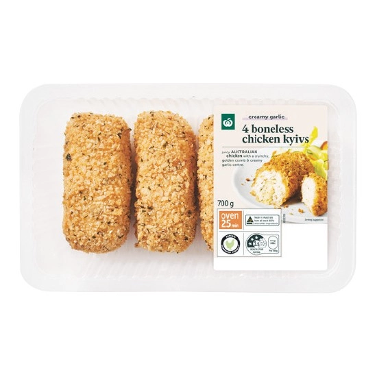 Woolworths Boneless Kyiv Varieties 700g with RSPCA Approved Chicken