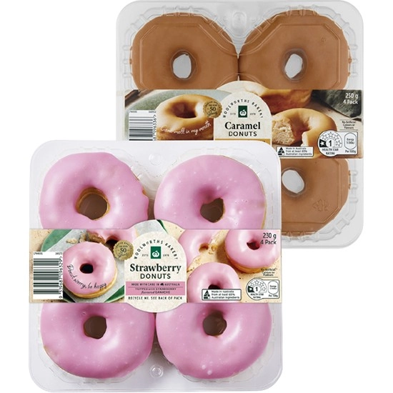 Woolworths Donut Varieties Pk 4