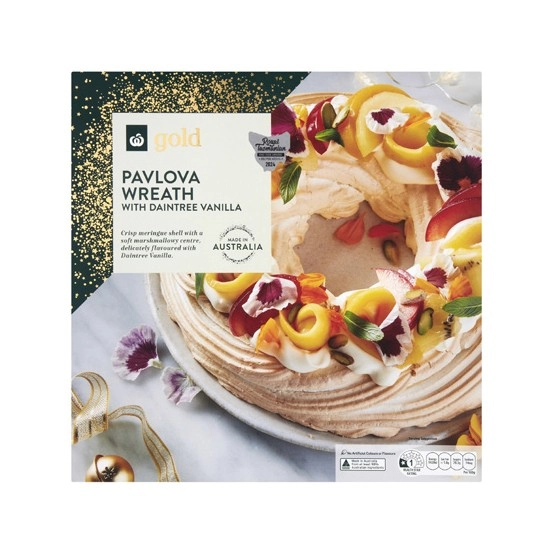 Woolworths Gold Pavlova Wreath with Daintree Vanilla