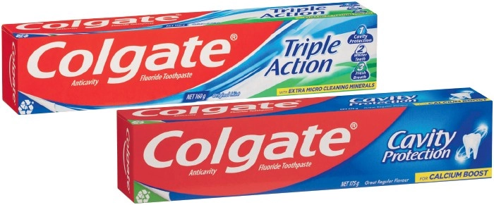 Colgate Fluoriguard or Triple Action Toothpaste 160-175g Selected Varieties