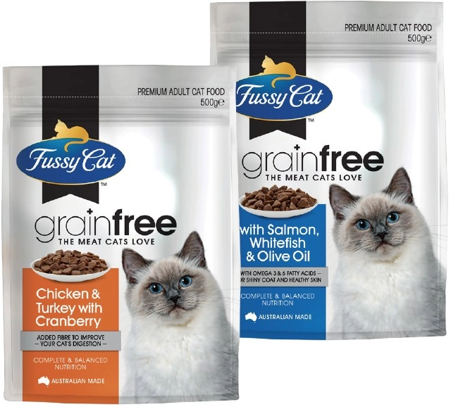 Fussy Cat Grain Free Dry Cat Food 500g Selected Varieties