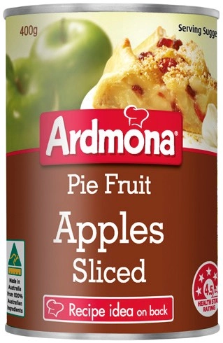 Ardmona Pie Fruit Apple Sliced 400g