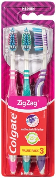 Colgate Zig Zag Toothbrush 3 Pack Selected Varieties