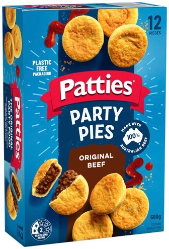 Patties Party Pies, Pasties or Sausage Rolls 12 Pack