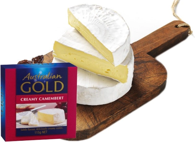 Australian Gold Creamy Camembert or Brie Cheese 115g