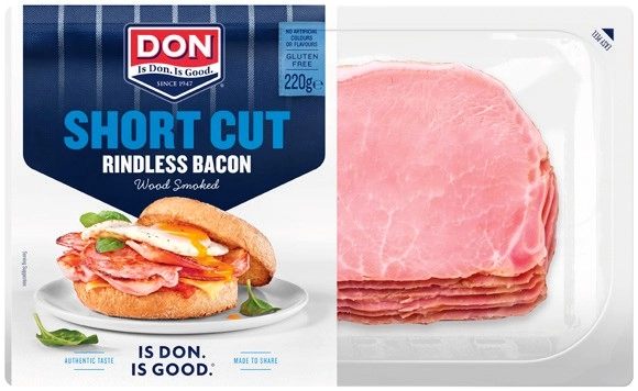 Don Short Cut Rindless Bacon 220g