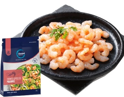 Global Seafoods Cooked & Peeled Prawns 300g