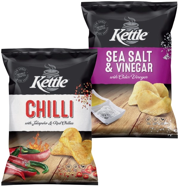 Kettle Potato Chips 135‑165g Selected Varieties