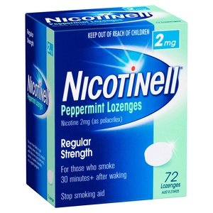 Nicotinell Nicotine 2mg Regular Strength Peppermint 72 Lozenges