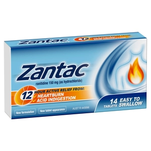 Zantac Ranitidine 150mg 14 Tablets