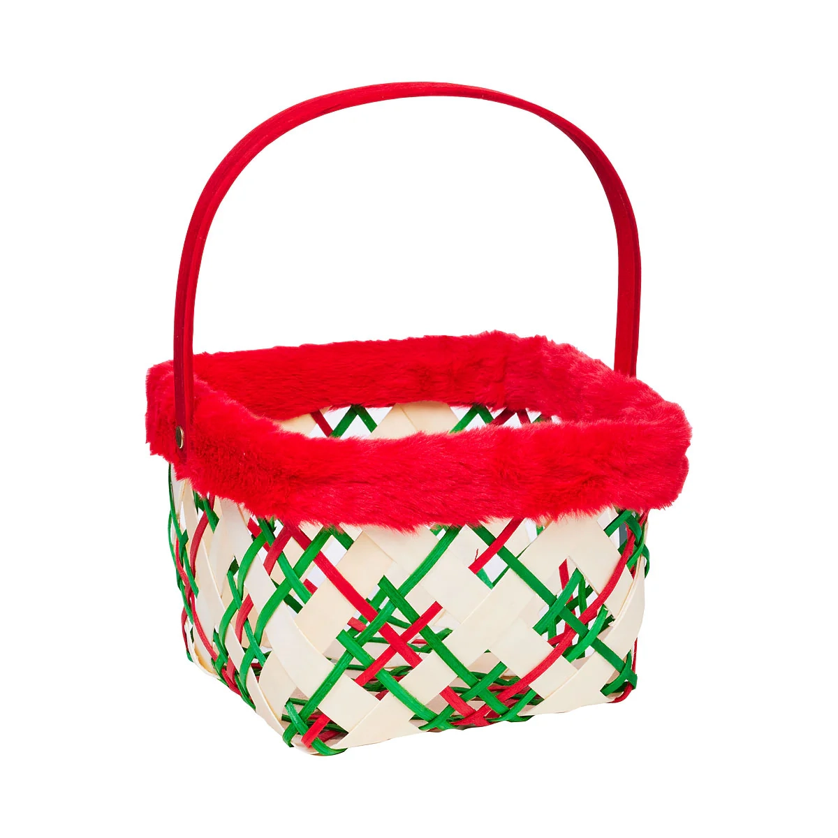 Christmas Basket With Trim Medium