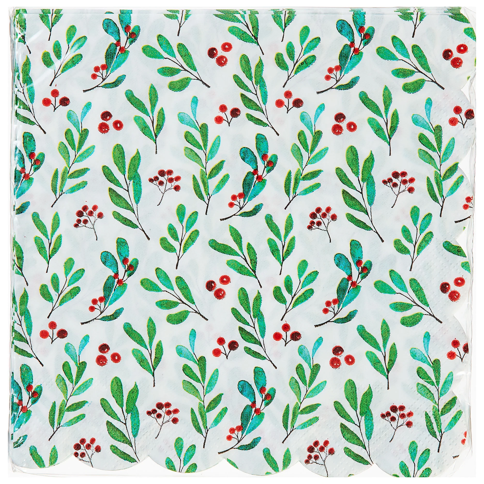 Christmas Lunch Napkin Holly 20pk