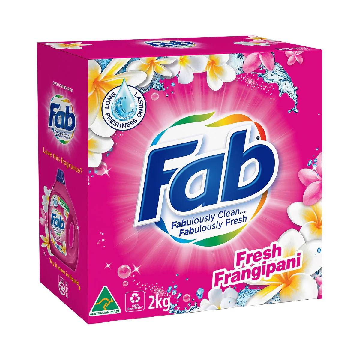 Fab Laundry Powder Fresh Frangipani 2kg