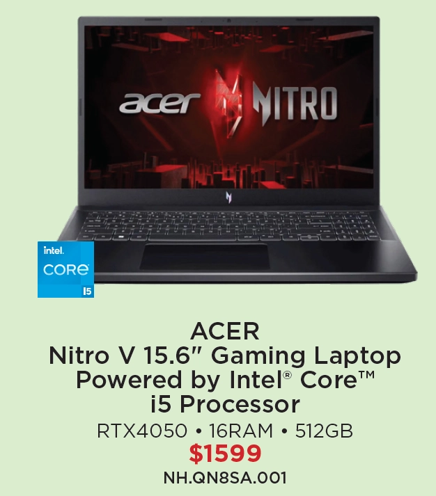 Acer Nitro V 15.6" Gaming Laptop Powered by Intel® Core™ i5 Processor